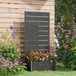 Garden Planter with Trellis for Vine Climbing Plants, Flowers, Herbs, Black