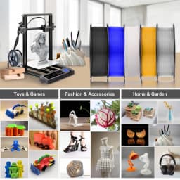 JAYO 3D Printer Filament PETG PLA HSMPETG PLA PLUS 1.75mm 5Rolls 3D Printing Materials for 100% No Bubble &FDM 3D Pen DIY Gift