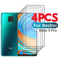 1/2/3/4PCS Full Cover Glass For Redmi Note 9 Pro Glass Xiaomi Redmi Note 9 Pro Glass 9H Full Screen Protector Redmi Note 9 Pro