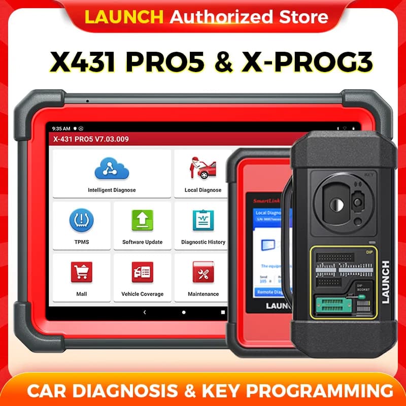 X431 Pro 5 & X-PROG3 LAUNCH Key Programming Tool Car Diagnostic Tool All Key Lost Programming IMMO Immobilizer Auto Scanner