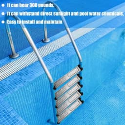 Replacement Swimming Pool Ladder Steps 300 Pound Capacity Replacement Stair Pedal Swimming Pool Escutcheon Ladder Rung For Over