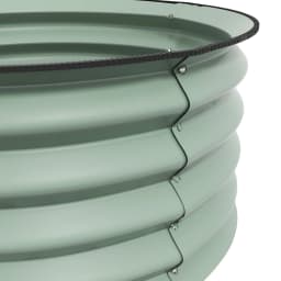 Set of 2 Raised Garden Bed Metal Planter Box with Safety Edging, Green