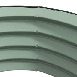Set of 2 Raised Garden Bed Metal Planter Box with Safety Edging, Green