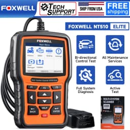 FOXWELL NT510 Elite Fit For VW Scan Tool Full System Diagnostic Scanner Bidirectional Scan Tool With 31+ Resets OBD2 Scanner