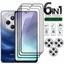 6-in-1 For Redmi 14C Glass Xiaomi Redmi 14C Tempered Glass 9H HD Protective Full Cover Glue Screen Protector Redmi 14C Len Glass