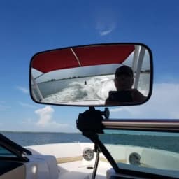 Marine Boat Mirror Universal Boat Mirrors Rear View for Ski Boats Pontoon Boat Water Sport Boat Clamp Mirrors For Clear Vision