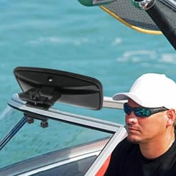 Marine Boat Mirror Universal Boat Mirrors Rear View for Ski Boats Pontoon Boat Water Sport Boat Clamp Mirrors For Clear Vision
