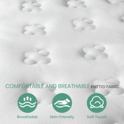 Good Nite Double Mattress - 7 Inch Hybrid Spring & Memory Foam, Zoned Support, Deep H6 Firmness, Comfortable Knitted Fabric