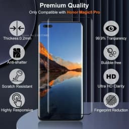 9H Curved Four Sides Glue Tempered Glass For Huawei Honor Magic 5 Lite Magic 6 Pro 3PCS HD Screen Protector Glass