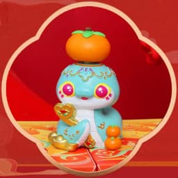 Chinese New Year Snake Figurine Cartoon Snake Sculpture Table Collectible Miniature Chinese Snake Figurines 2025 Year Of The