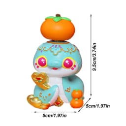 Chinese New Year Snake Figurine Cartoon Snake Sculpture Table Collectible Miniature Chinese Snake Figurines 2025 Year Of The