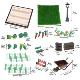 Miniature Farm Model Farm Field toy Kit Realistic Farm Miniature Scene Toys Vegetable Figurines Doll Accessories for Learning
