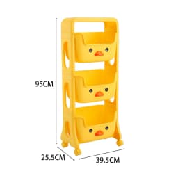 Livingandhome Mobile Multi-Tier Kids Toy Storage Rack Shelf
