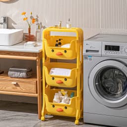 Livingandhome Mobile Multi-Tier Kids Toy Storage Rack Shelf