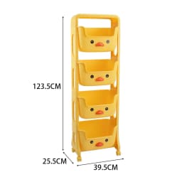 Livingandhome Mobile Multi-Tier Kids Toy Storage Rack Shelf