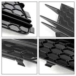 Artudatech 2PCS Front Fog Light Cover Bezel Grill Grille Fit for Audi A6 4G C7 2012-2015