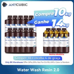 ANYCUBIC 10KG Water-Wash Resin For LCD 3D Printer High Precision Low Odor Low Viscosity 3D Printing Standard Photopolymer