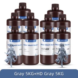 ANYCUBIC 10KG Water-Wash Resin For LCD 3D Printer High Precision Low Odor Low Viscosity 3D Printing Standard Photopolymer