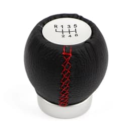 Car Interior Gear Shift Knob 6 Speed for Toyota Manual Handle Lever Stick Shifter Red Stitch Handball Leather Replacement
