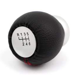 Car Interior Gear Shift Knob 6 Speed for Toyota Manual Handle Lever Stick Shifter Red Stitch Handball Leather Replacement