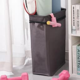 Flodable Laundry Baskets Large Slim Folding Hamper On Wheels 42L Freestanding Narrow Corner Bin With Handle Dirty Clothes