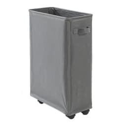 Flodable Laundry Baskets Large Slim Folding Hamper On Wheels 42L Freestanding Narrow Corner Bin With Handle Dirty Clothes