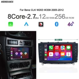 720P Carplay Android 13 Car DVD Player Navigation Stereo Autoradio GPS Radio For Mercedes Benz CLK 200K 280 350 W209 2005-2012