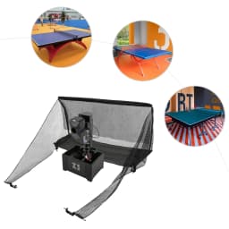 Automatic Ping Pong Ball Machine with Net, 100 Balls Table Tennis Machine, Multiple Serving Modes Ping Pong Ball Pitching