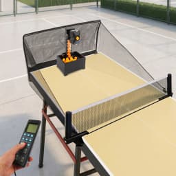 Automatic Ping Pong Ball Machine with Net, 100 Balls Table Tennis Machine, Multiple Serving Modes Ping Pong Ball Pitching