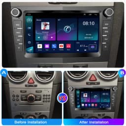 ESSGOO Black Carplay For Opel/Vauxhall Corsa D Astra H Zafira Android 14 GPS NAVI AI Voice Control 7” Car Stereo WIFI BT SWC RDS