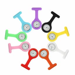 Nurse Watch Silicon Washable Doctor Tunic Quartz Fob Pocket Brooch