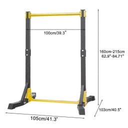 Portable Pull-up Bar Station, Free Standing Pull Up Bar for Home Gym, Pull Up Stand Station 400LBS with 11 Gears Adjustment