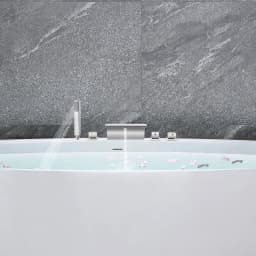 Chrome Bathroom Faucets Waterfall Bathroom Sink Faucet Modern Single Handle Bathroom Faucet with Deck Plate and Pop-Up Drain