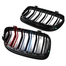 For BMW E90 E91 4DR LCI 323i 325i 328i 2009 -2011 M-Color Front Bumper Kidney Grill
