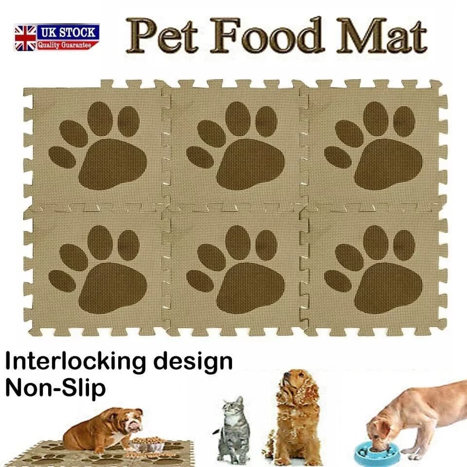 Pet Feeding Mat Dog Cat Puppy Kitten Bowl Food Water Non Slip Easy Clean Easipet