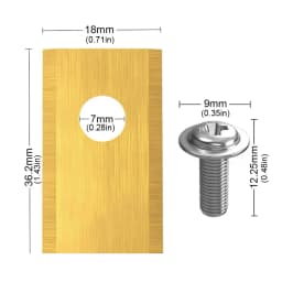 18Pcs Lawn Mower Cutting Blade Set Robot Mower Replacement Blade Single Hole Lawn Mower Blade for Worx Landroid Lawn Mowers