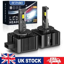 BEVINSEE D1S D1R LED CANBUS Bulbs D3S D3R D2S D2R Xenon HID 80W 8000LM LED Lamps for Audi Ford Mercedes-Benz Chevrolet 6000K 12V