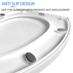 O-Shape Toilet Seat,with Stainless Adjustable Hinges, Standard Toilet Seats WC Seats Loo Seat Toilet Lid,White