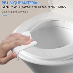 O-Shape Toilet Seat,with Stainless Adjustable Hinges, Standard Toilet Seats WC Seats Loo Seat Toilet Lid,White