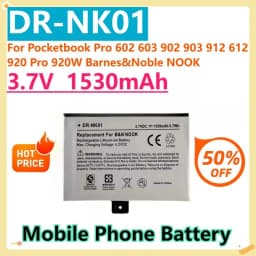For Pocketbook Pro 602 603 902 903 912 612 920 Pro 920W Barnes&Noble NOOK BNRB1530 3.7V 1530mAh DR-NK01 Replacement battery