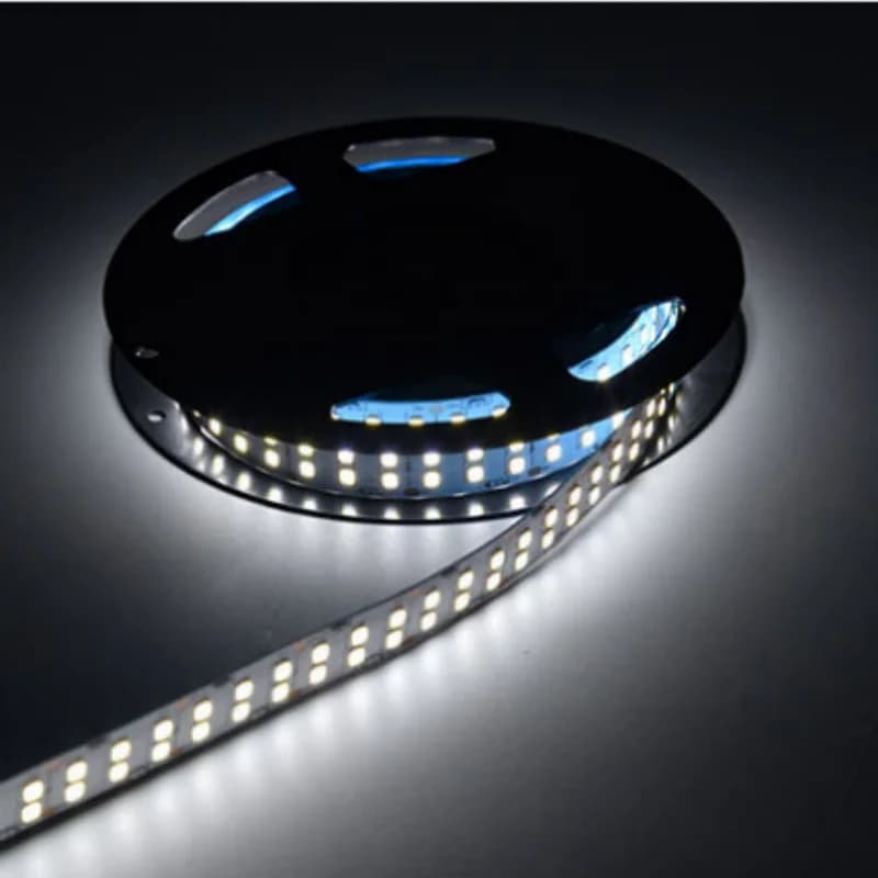 DC 12V 24V Double Row 2835 CCT Dual White+Warm White LED Strip 240LEDs/m 336LEDs/m 12mm PCB 5M Flexible Tape Ribbon WW CW