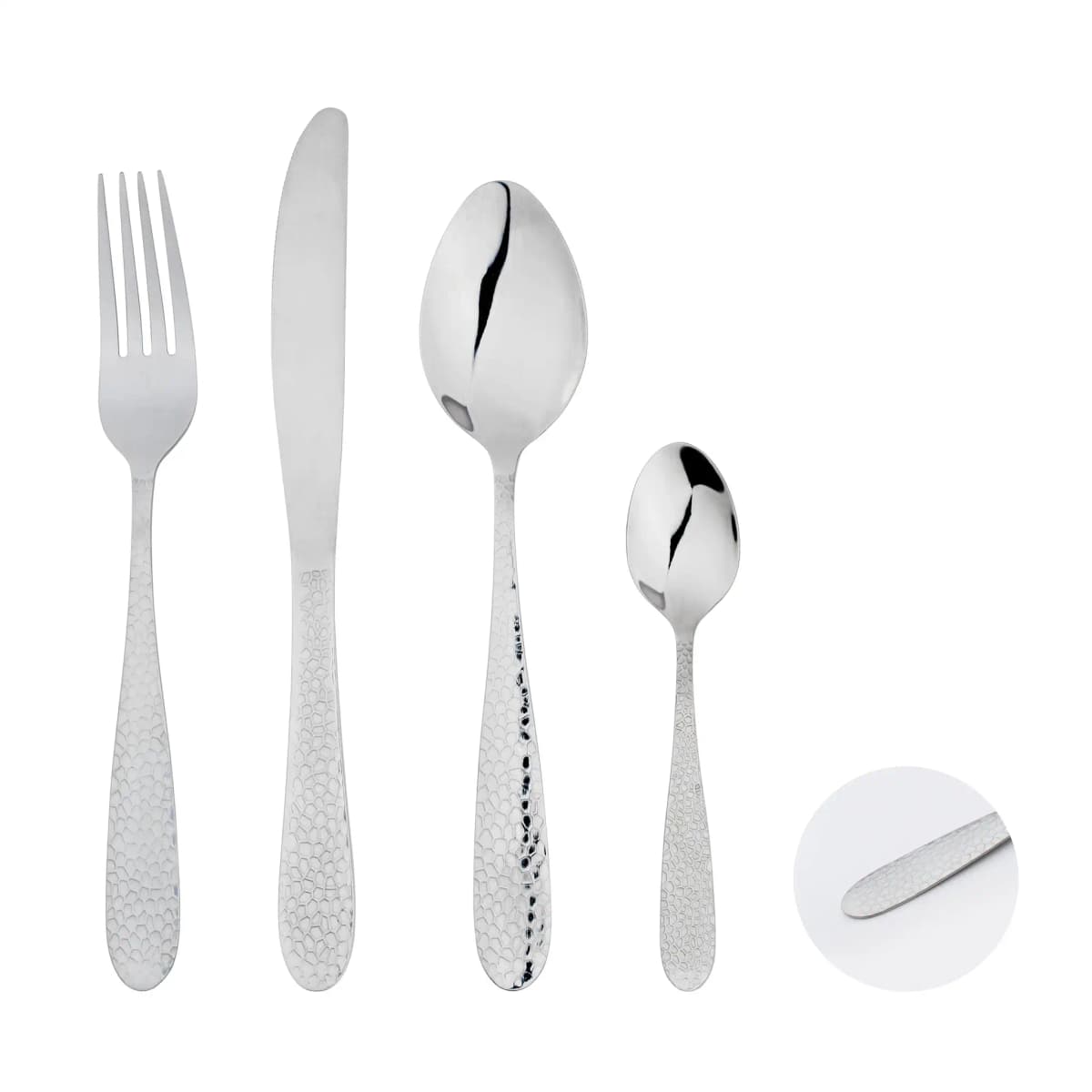 Glim Glam Cutlery Sets Stainless Steel Hammered Handle
