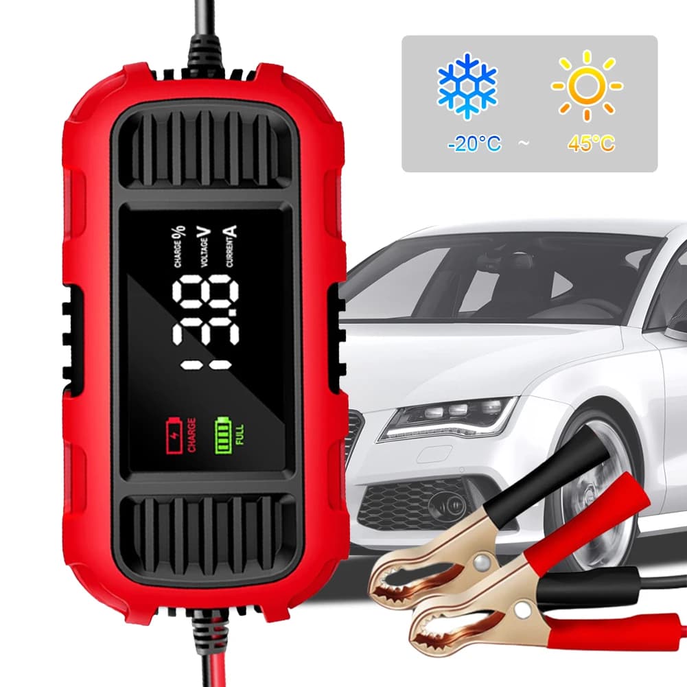 12V 2A Motorcycle Battery Charger Smart Battery Charging Tool Car Motorcycle Lead Acid Battery Charger for Car Truck Battery