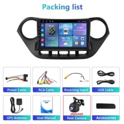 Podofo Android Car Multimidia Player For Hyundai I10 2014-2017 Auto Radio GPS Navigation Carplay Touch Screen NO 2DIN DVD