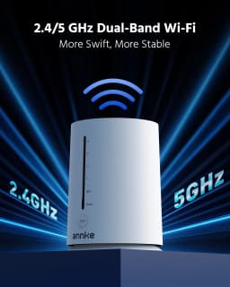 ANNKE 4MP Battery WiFi Security Camera PT Auto Tracking Color Night Vision Wireless IP Camera 4CH Security System