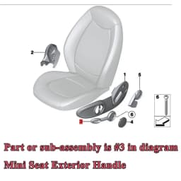Seat Armrest For MINI R60 Cooper Countryman 2010 2011 2012 2013 2014 2015 2016 Front Seat Exterior Handle Black Car Accessories
