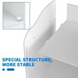 2-Tier PVC Bathroom Cabinet, Freestanding Waterproof Moisture-Proof Storage Unit for Bathroom & Bedroom, Easy Install