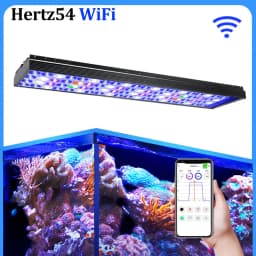 PopBloom H54 WiFi Marine Aquarium Light 60W Fanless Full Spectrum LED Aquarium Light APP Programmable Lamp For Marine Saltwater