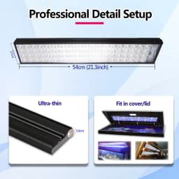 PopBloom H54 WiFi Marine Aquarium Light 60W Fanless Full Spectrum LED Aquarium Light APP Programmable Lamp For Marine Saltwater