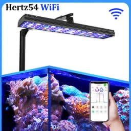 PopBloom H54 WiFi Marine Aquarium Light 60W Fanless Full Spectrum LED Aquarium Light APP Programmable Lamp For Marine Saltwater